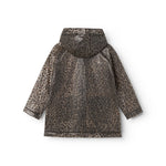 leopardmønstret regnjakke med hætte til børn