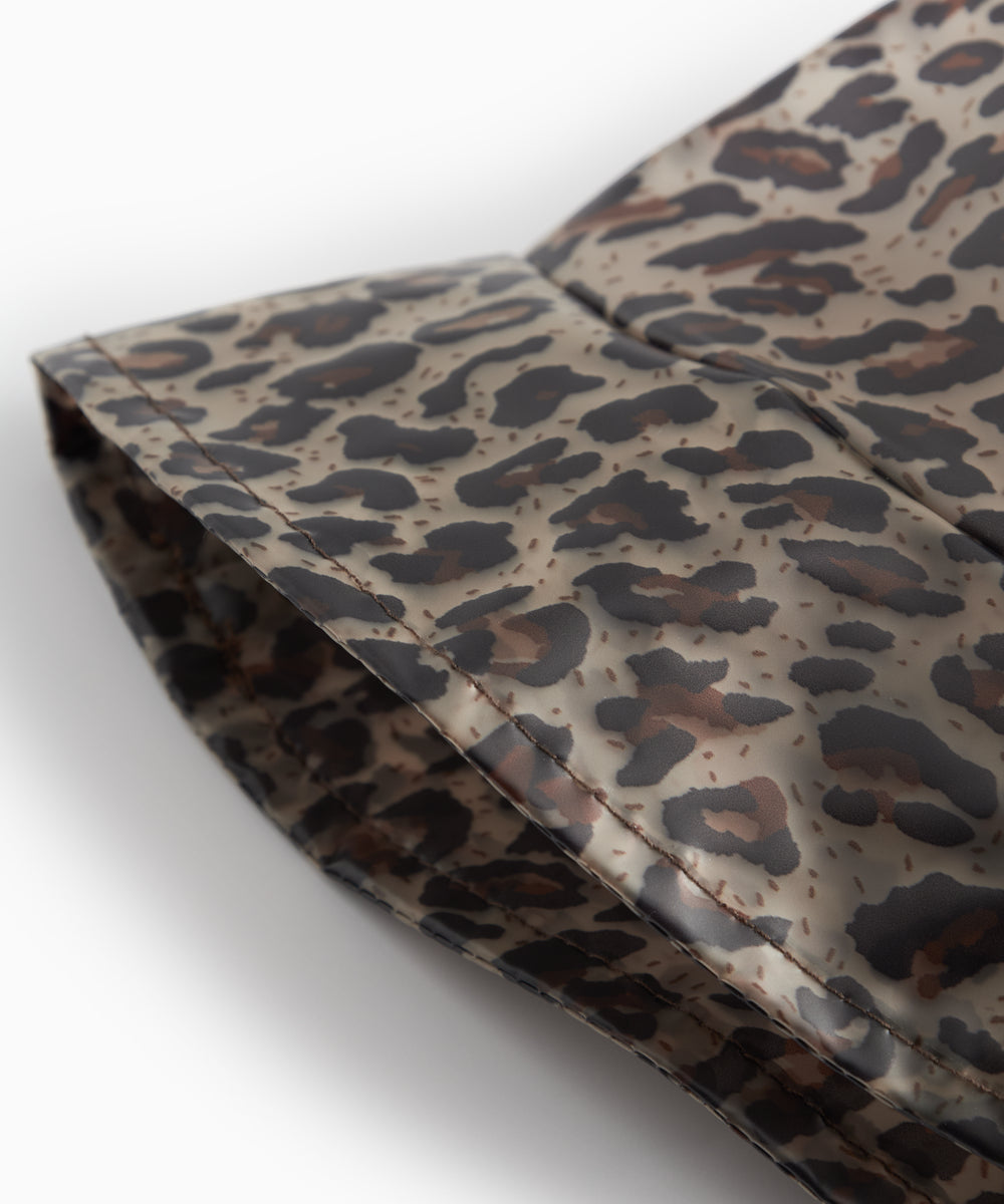 leopardmønstret regnhat i vandtæt materiale