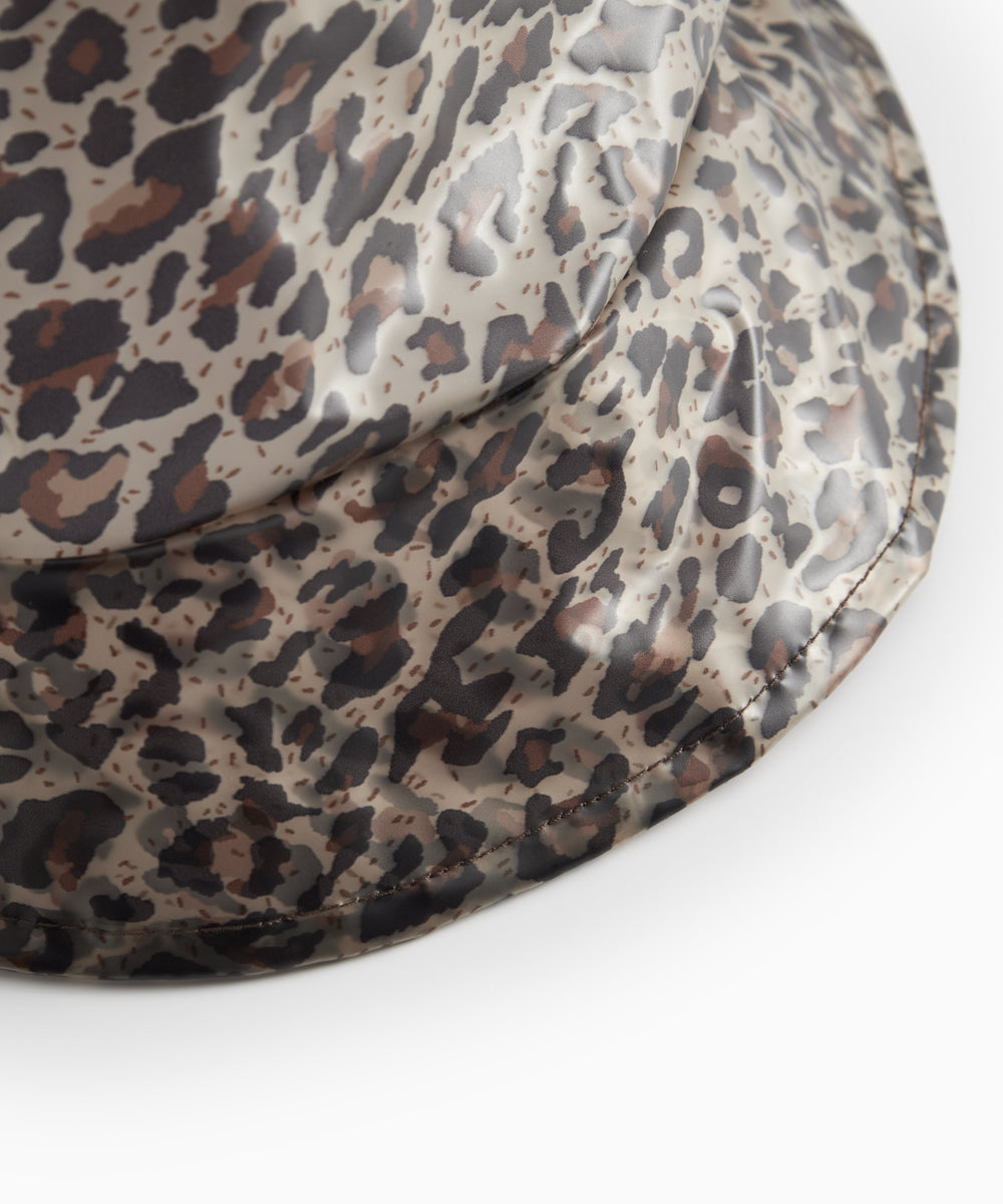 leopardmønstret regnhat i vandtæt materiale