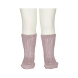 Knee Socks Pointelle, Tights - Airy Purple