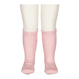 Knee Socks Pointelle, Socks - Faded Rose