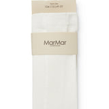 Ribstrikkede strømpebukser til små børn i cremefarvet bomuld