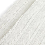 Ribstrikkede strømpebukser til små børn i cremefarvet bomuld