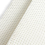 Ribstrikkede strømpebukser i cremefarvet bomuld til børn