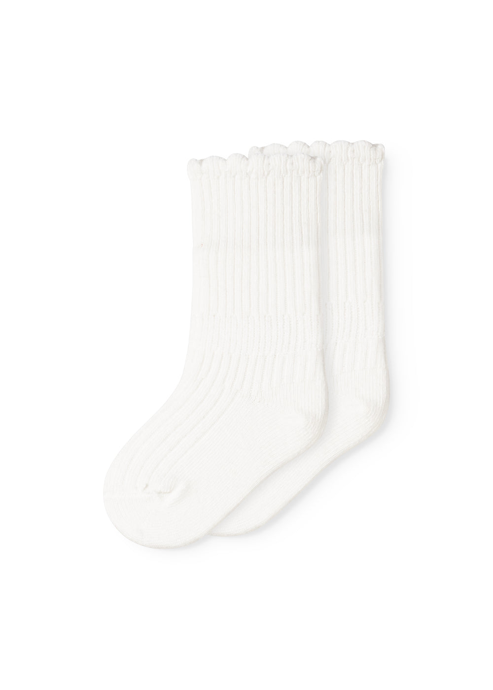 Newborn Socks Scallop 2-pack, Socks - Gentle White