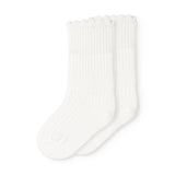 Newborn Socks Scallop 2-pack, Socks - Gentle White