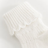 Newborn Socks Scallop 2-pack, Socks - Gentle White