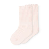 Newborn Socks Scallop 2-pack, Socks - Rosa
