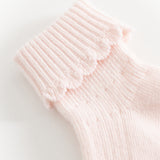Newborn Socks Scallop 2-pack, Socks - Rosa