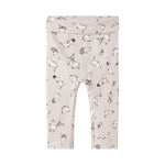 Babybukser i lyst stof med Moomin-print