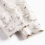 Langærmet pyjamas nattøj til børn med Moomin-print i lyse farver