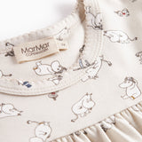 Langærmet natkjole til børn med Moomin-print i lyse farver