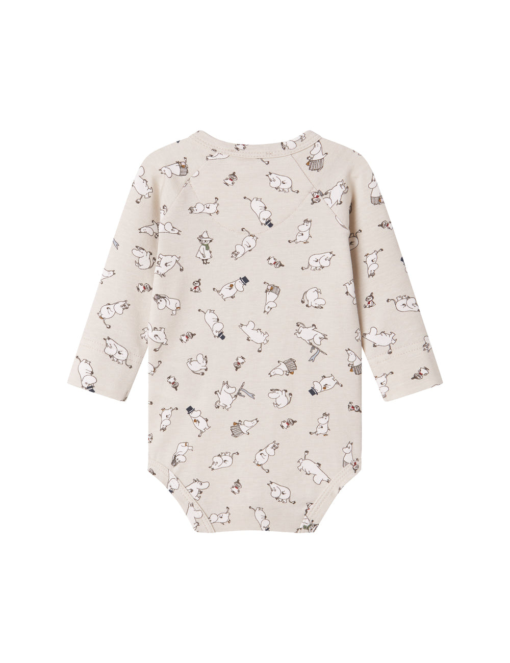Langærmet babybody med Moomin-print i lyse farver
