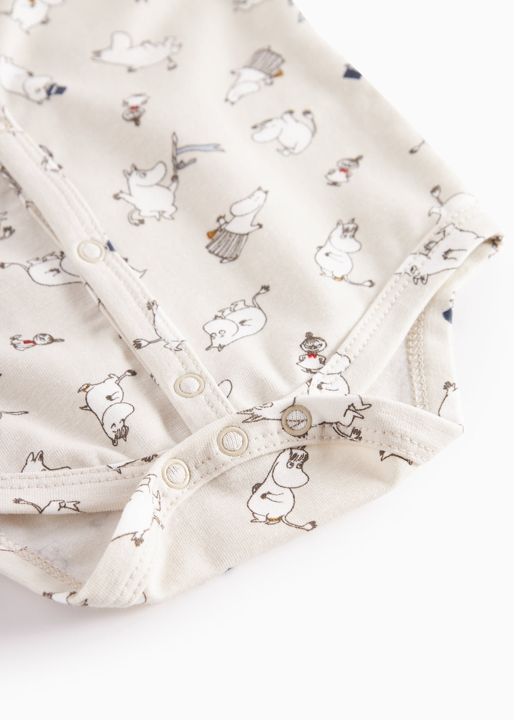 Langærmet babybody med Moomin-print i lyse farver