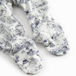 Langärmet baby heldragt med fødder og Moomin print