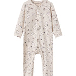 Heldragt til baby med lange ærmer, trykknapper og Moomin-tryk i lyse farver