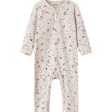 Heldragt til baby med lange ærmer, trykknapper og Moomin-tryk i lyse farver