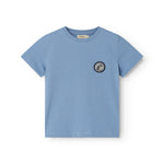 Short-sleeved t-shirt for children with an embroidered patch of The Groke from Moomin.