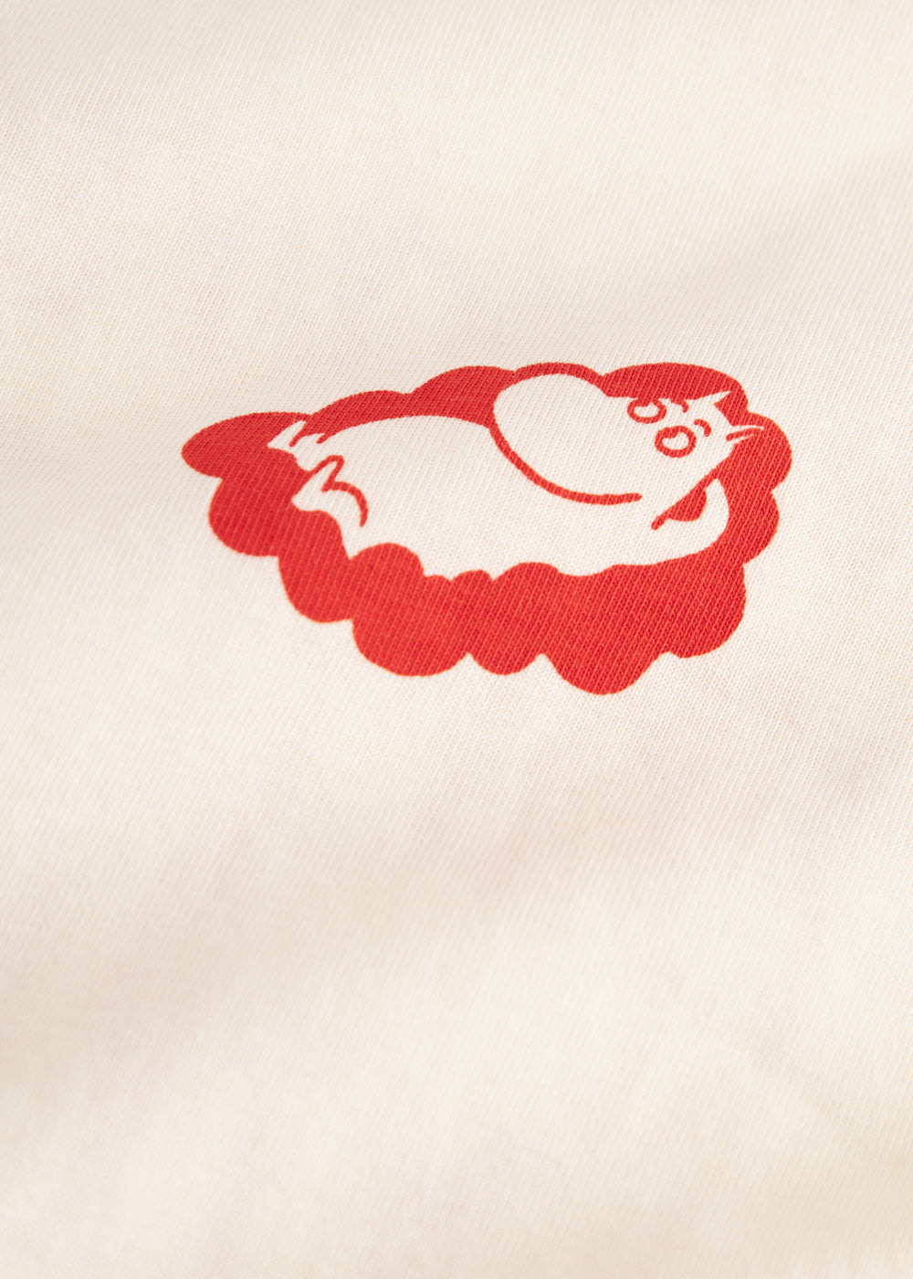 Raw white children's T-shirt with Mumin print