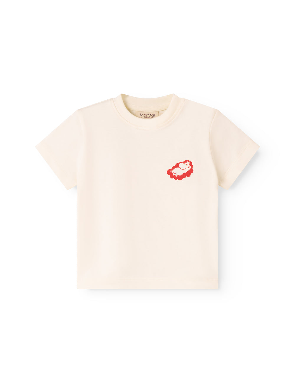 Raw white children's T-shirt with Mumin print