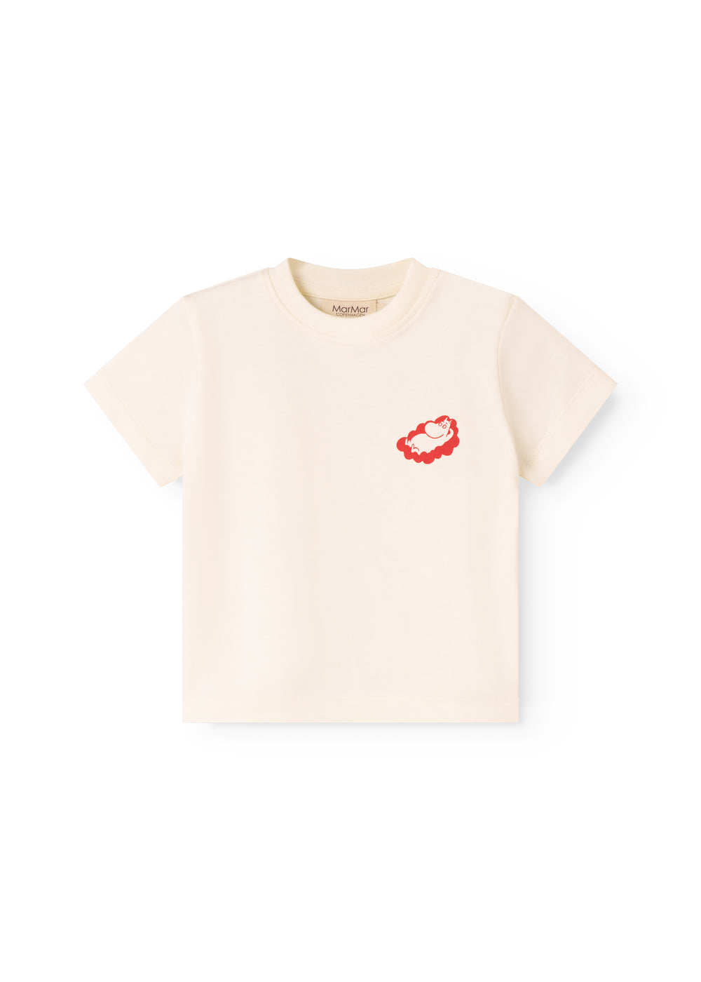 Raw white children's T-shirt with Mumin print