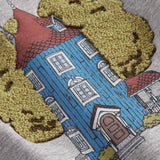 Gray sweatshirt for baby with Moomin house print