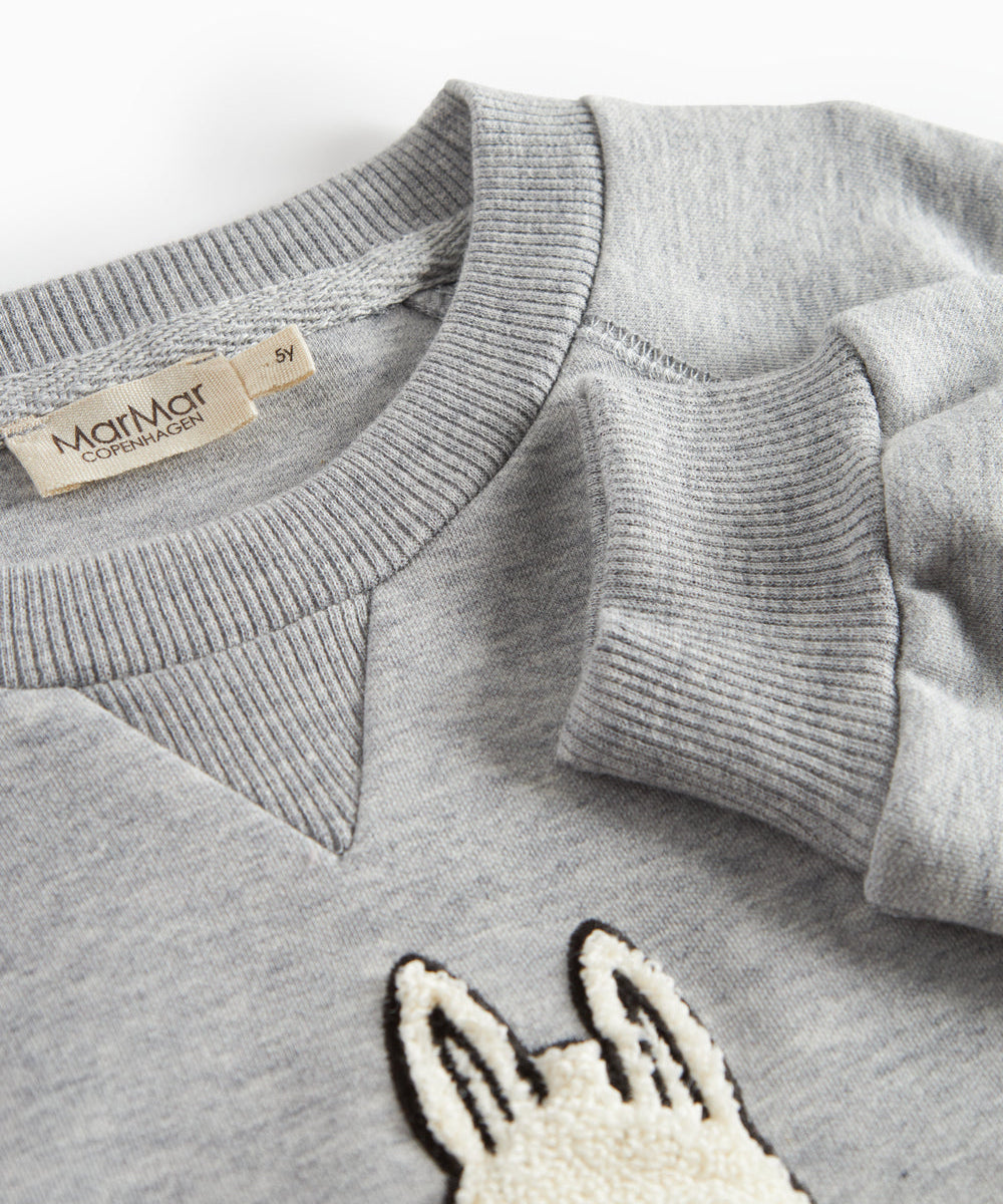 Grå børnetrøje med Moomin print foran