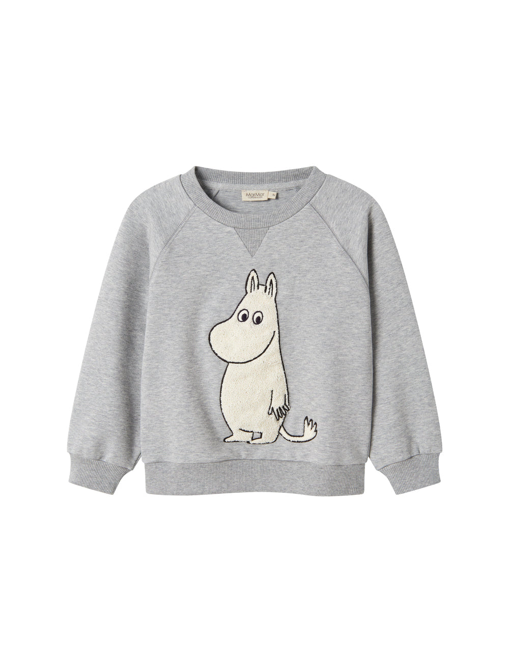 Grå børnetrøje med Moomin print foran