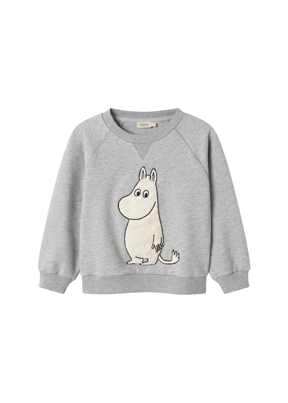 Grå børnetrøje med Moomin print foran