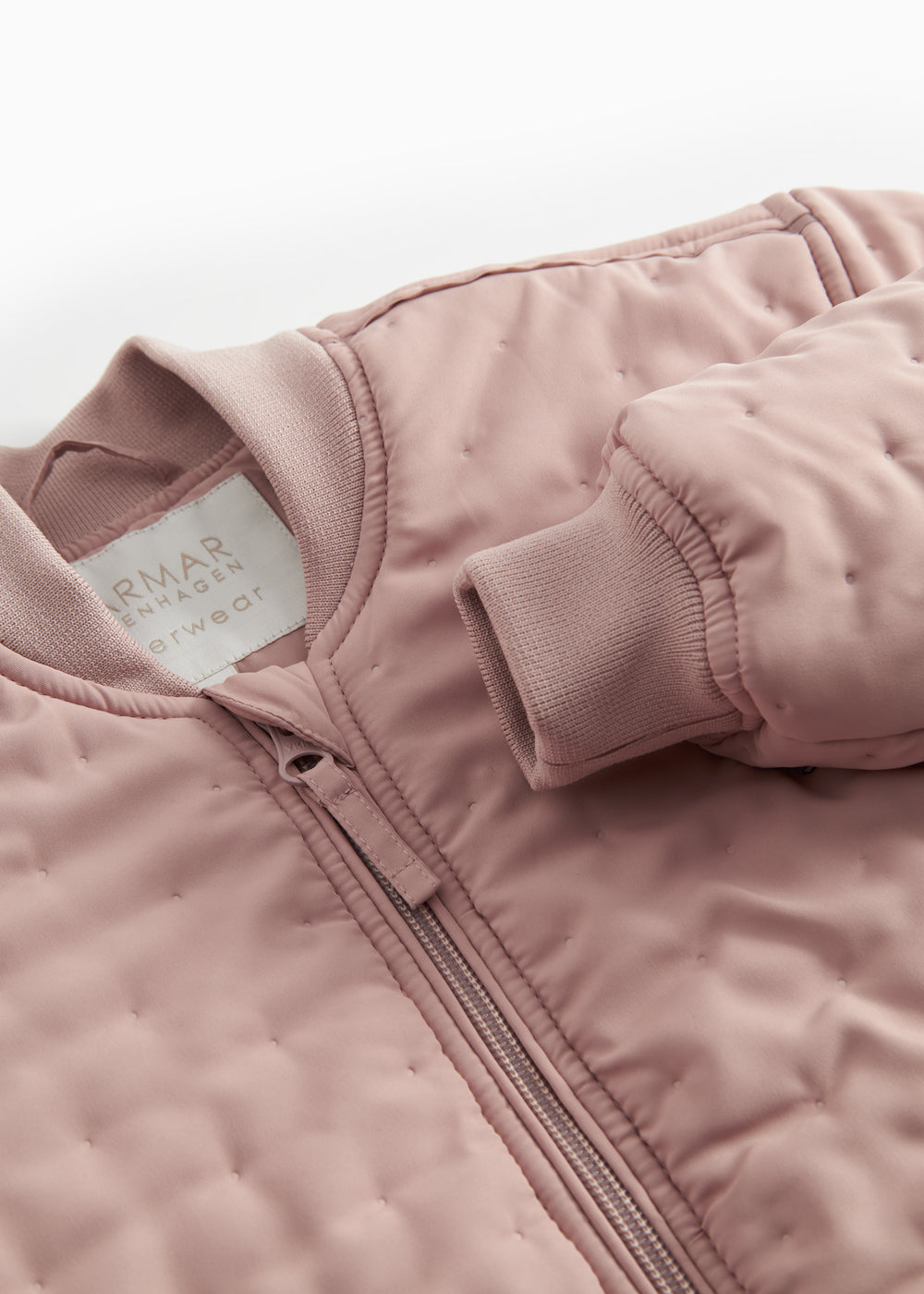 Red quilted jacket for children