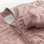 Red quilted jacket for children