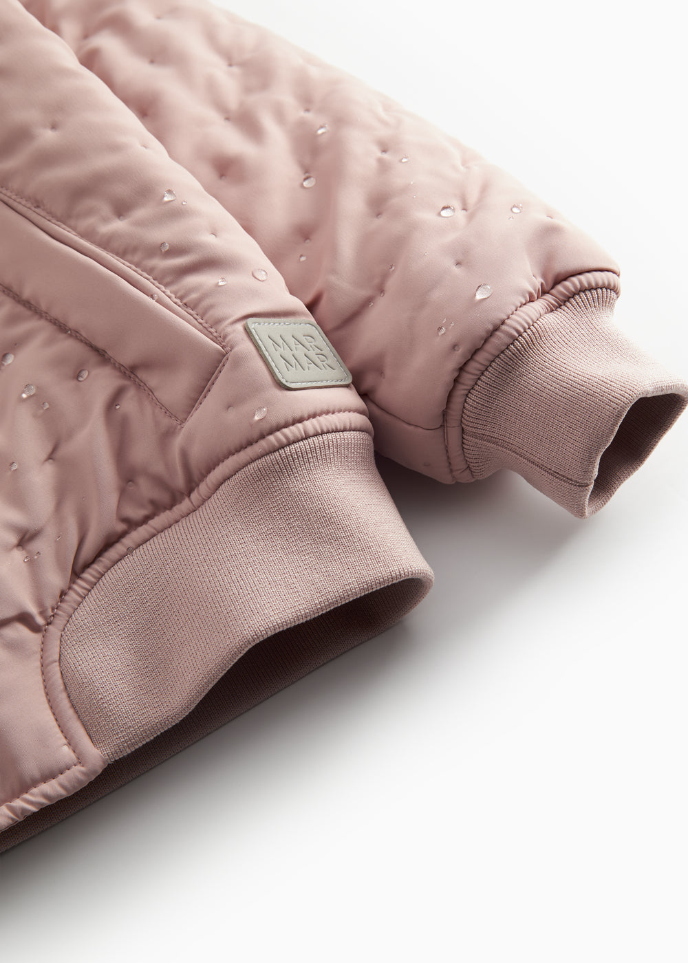 Red quilted jacket for children