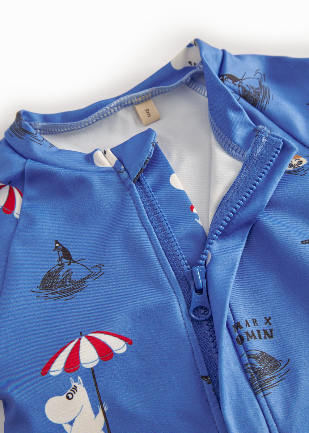 Blue bathrobe for children with Moomin print