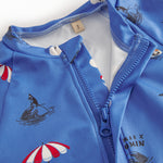 Blue bathrobe for children with Moomin print