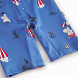 Blue bathrobe for children with Moomin print