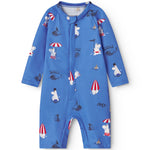 Blue bathrobe for children with Moomin print