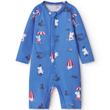 Blue bathrobe for children with Moomin print