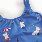 Blå badedragt til børn med Moomin print