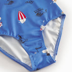 Blue swimsuit for children with Moomin print