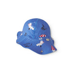 Blue bath hat for children with Moomin print