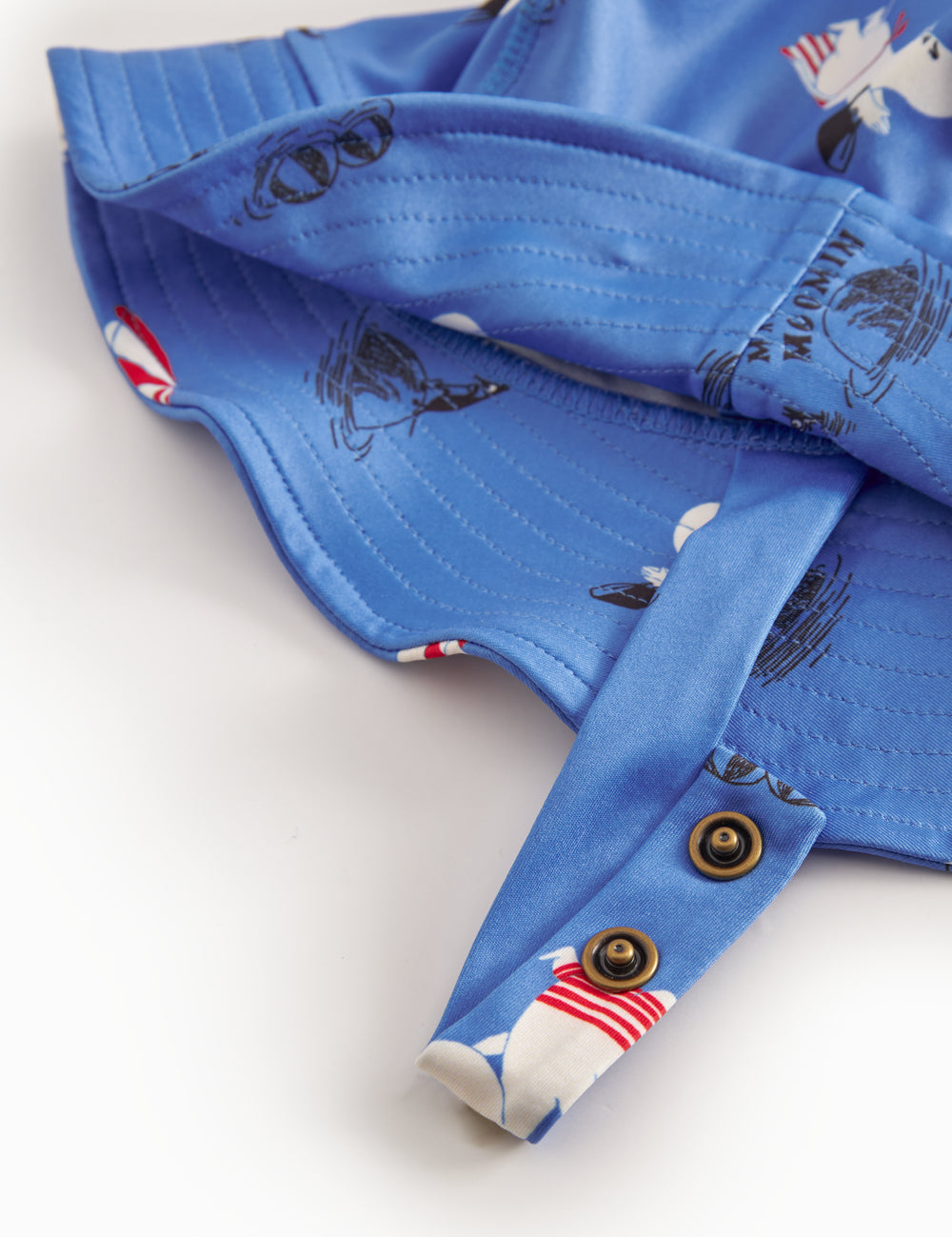 Blue bath hat for children with Moomin print