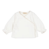 Tuba Wrap LS, Blouse - Gray Sand picot