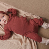 Turtleneck, Wool Pointelle Jumpsuit - Berry Blend