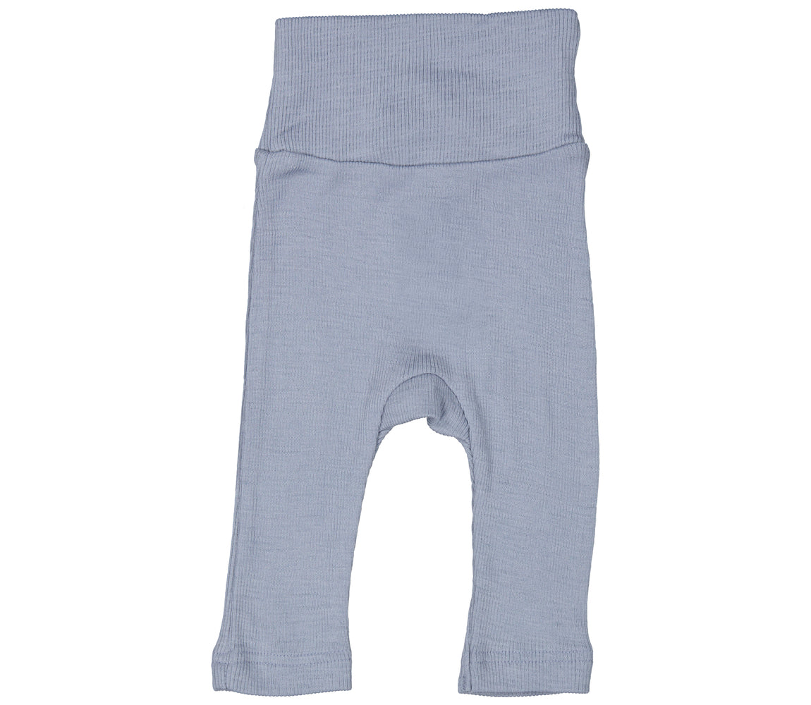Blå uldbukser til nyfødte og babyer