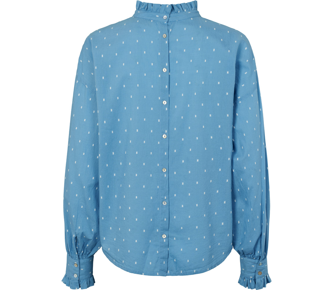 Tanika W, Shirt - Clear Blue Dobby
