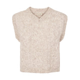 Taj W, Knitted Vest - Cashew Melange