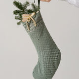 Christmas Stocking - Green Check