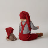 Elf Teddy, Santa Hat - Hibiscus Red