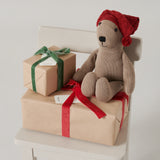 Elf Teddy, Santa Hat - Hibiscus Red