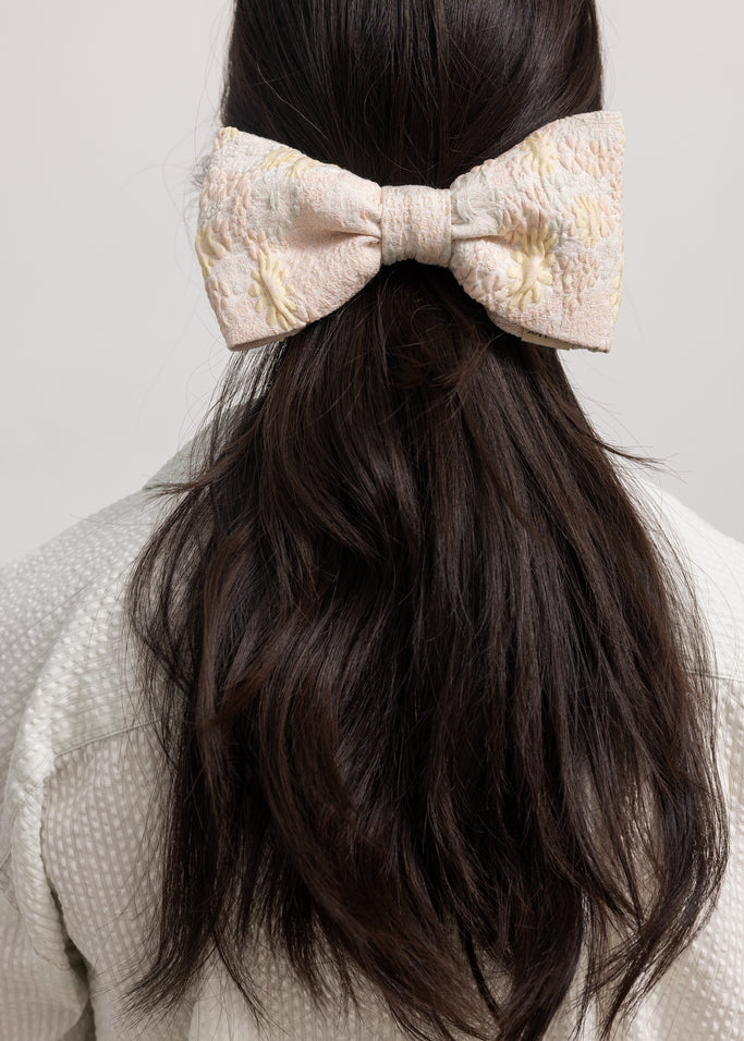 Alina, Hair Clip - Lemonade Jacquard
